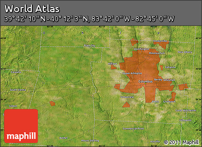 Satellite Map of the Area around 39° 57' 6" N, 83° 13' 29" W