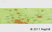 Physical Panoramic Map of the area around 39° 57' 6" N, 84° 4' 29" W