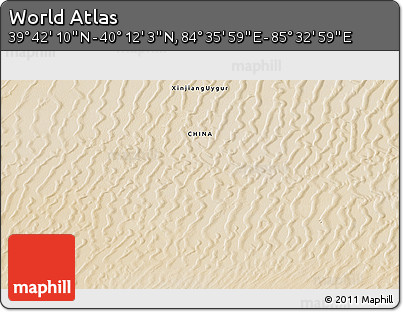 Satellite 3D Map of the Area around 39° 57' 6" N, 85° 4' 29" E