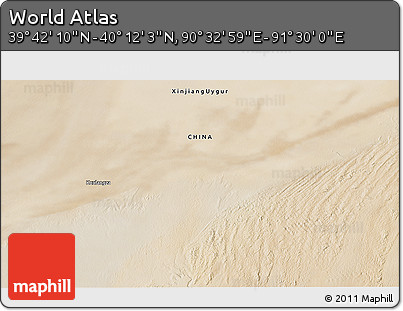 Satellite 3D Map of the Area around 39° 57' 6" N, 91° 1' 30" E
