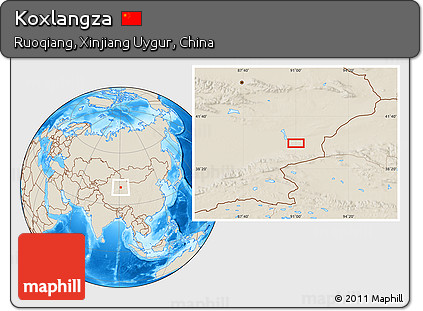 Shaded Relief Location Map of Koxlangza