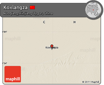 Shaded Relief Map of Koxlangza