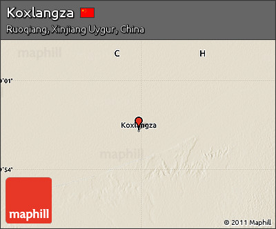 Shaded Relief Map of Koxlangza