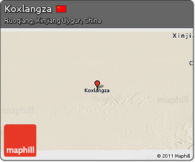 Shaded Relief Panoramic Map of Koxlangza
