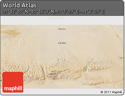 Satellite 3D Map of the Area around 39° 57' 6" N, 93° 34' 29" E