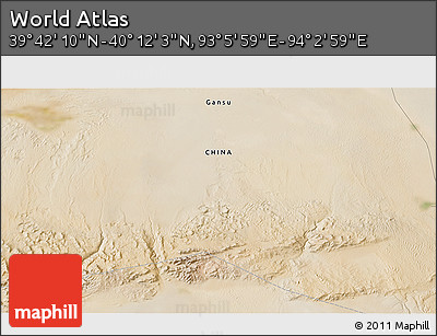 Satellite 3D Map of the Area around 39° 57' 6" N, 93° 34' 29" E