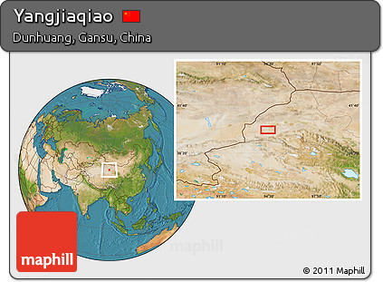Satellite Location Map of Yangjiaqiao