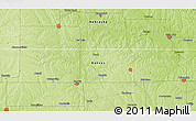 Physical 3D Map of the area around 39° 57' 6" N, 95° 58' 29" W