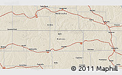 Shaded Relief 3D Map of the area around 39° 57' 6" N, 95° 58' 29" W