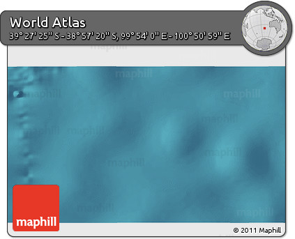 Satellite 3D Map of the Area around 39° 12' 22" S, 100° 22' 30" E