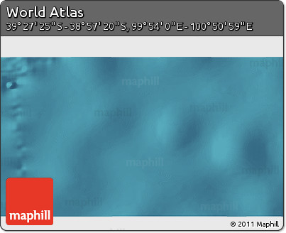 Satellite 3D Map of the Area around 39° 12' 22" S, 100° 22' 30" E