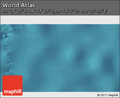 Satellite 3D Map of the Area around 39° 12' 22" S, 100° 22' 30" E