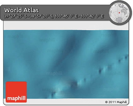 Satellite 3D Map of the Area around 39° 12' 22" S, 101° 13' 29" E