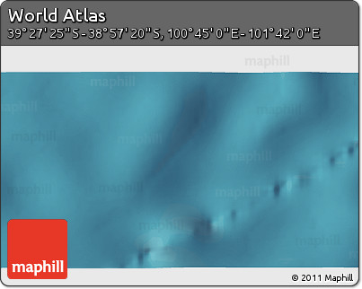 Satellite 3D Map of the Area around 39° 12' 22" S, 101° 13' 29" E