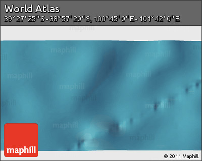 Satellite 3D Map of the Area around 39° 12' 22" S, 101° 13' 29" E