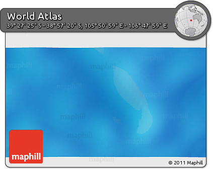 Physical 3D Map of the Area around 39° 12' 22" S, 106° 19' 29" E