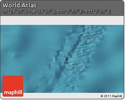 Satellite 3D Map of the Area around 39° 12' 22" S, 110° 34' 29" E
