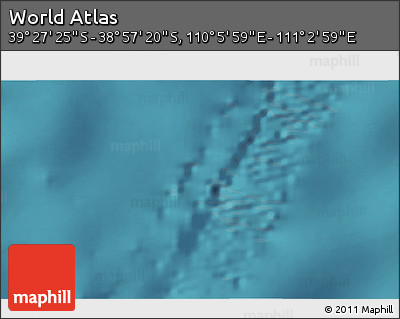 Satellite 3D Map of the Area around 39° 12' 22" S, 110° 34' 29" E