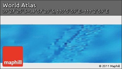 Physical Panoramic Map of the Area around 39° 12' 22" S, 110° 34' 29" E