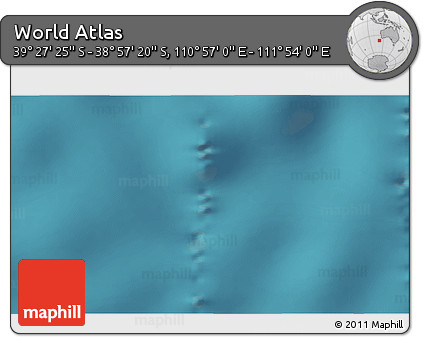 Satellite 3D Map of the Area around 39° 12' 22" S, 111° 25' 30" E