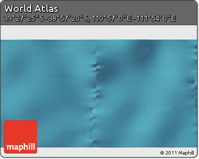 Satellite 3D Map of the Area around 39° 12' 22" S, 111° 25' 30" E