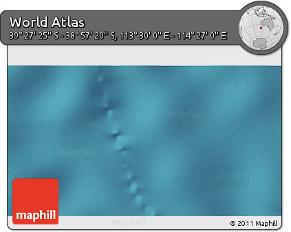 Satellite 3D Map of the Area around 39° 12' 22" S, 113° 58' 29" E
