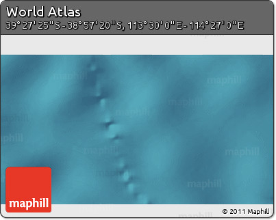Satellite 3D Map of the Area around 39° 12' 22" S, 113° 58' 29" E
