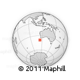 Outline Map of the Area around 39° 12' 22" S, 113° 58' 29" E, rectangular outline