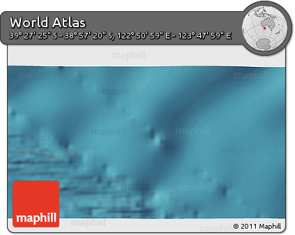 Satellite 3D Map of the Area around 39° 12' 22" S, 123° 19' 29" E