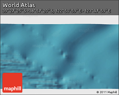 Satellite 3D Map of the Area around 39° 12' 22" S, 123° 19' 29" E