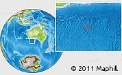 Physical Location Map of the area around 39° 12' 22" S, 123° 19' 29" E