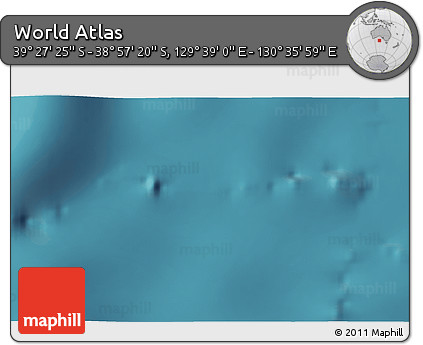 Satellite 3D Map of the Area around 39° 12' 22" S, 130° 7' 30" E