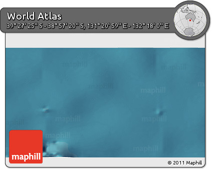 Satellite 3D Map of the Area around 39° 12' 22" S, 131° 49' 29" E
