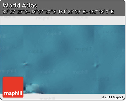 Satellite 3D Map of the Area around 39° 12' 22" S, 131° 49' 29" E