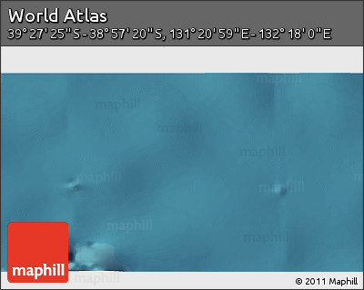 Satellite 3D Map of the Area around 39° 12' 22" S, 131° 49' 29" E