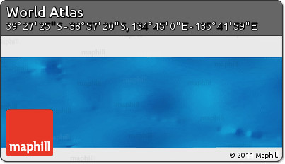 Physical Panoramic Map of the Area around 39° 12' 22" S, 135° 13' 29" E