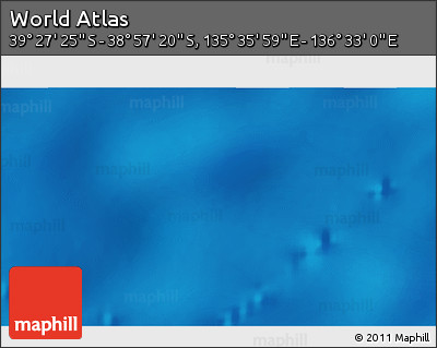 Physical 3D Map of the Area around 39° 12' 22" S, 136° 4' 29" E