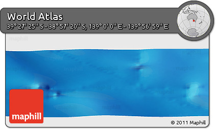 Physical Panoramic Map of the Area around 39° 12' 22" S, 139° 28' 29" E