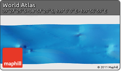 Physical Panoramic Map of the Area around 39° 12' 22" S, 139° 28' 29" E