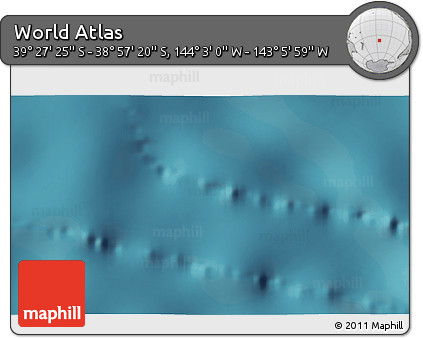 Satellite 3D Map of the Area around 39° 12' 22" S, 143° 34' 29" W