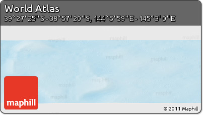 Physical Panoramic Map of the Area around 39° 12' 22" S, 144° 34' 29" E