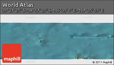 Satellite Panoramic Map of the Area around 39° 12' 22" S, 147° 7' 30" E