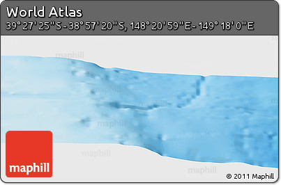 Physical Panoramic Map of the Area around 39° 12' 22" S, 148° 49' 29" E