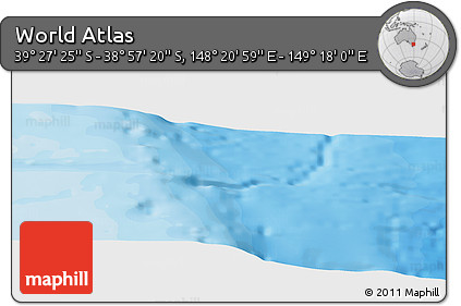 Political Panoramic Map of the Area around 39° 12' 22" S, 148° 49' 29" E