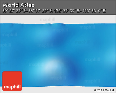 Physical 3D Map of the Area around 39° 12' 22" S, 153° 4' 29" E