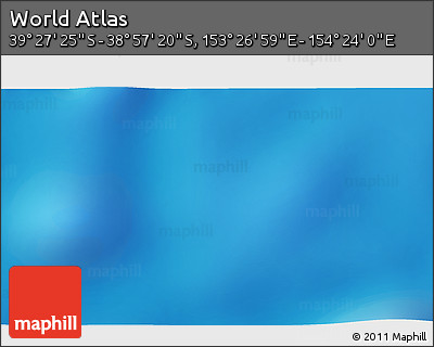 Physical 3D Map of the Area around 39° 12' 22" S, 153° 55' 30" E