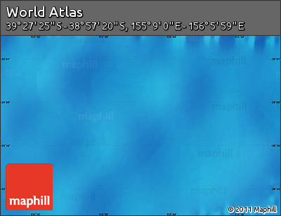 Physical Map of the Area around 39° 12' 22" S, 155° 37' 30" E