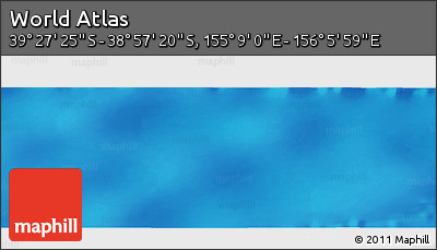 Physical Panoramic Map of the Area around 39° 12' 22" S, 155° 37' 30" E