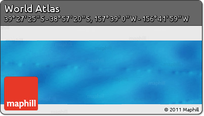 Physical Panoramic Map of the Area around 39°&nbsp;12'&nbsp;22"&nbsp;S,&nbsp;157°&nbsp;10'&nbsp;30"&nbsp;W