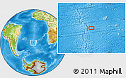 Physical Location Map of the area around 39° 12' 22" S, 15° 13' 29" W